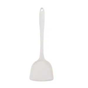 White silicone spatula for non-stick pan, high temperature resistant kitchen cooking utensil