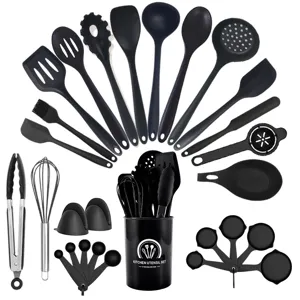 28-Piece Silicone Kitchen Utensil Set Heat Resistant Cookware Cooking Spatula Spoon