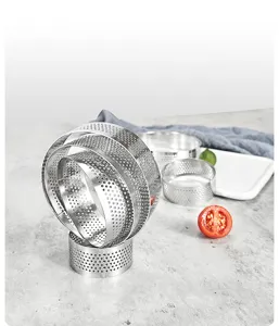 Stainless steel perforated tart ring mousse cake mold baking tool for french cheese pastry