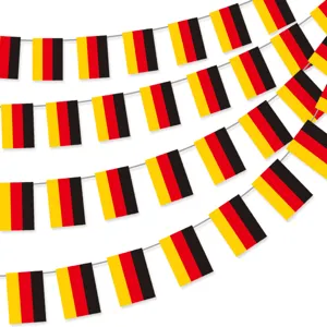 German flag party decoration banner string flags for school and mall holiday celebration layout.