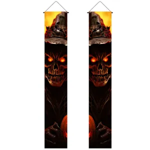 Halloween porch banner decoration ghost festival hanging cloth scary skull party design