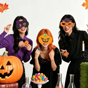Halloween party decorative mask photo props novelty glasses for costume ball detail view
