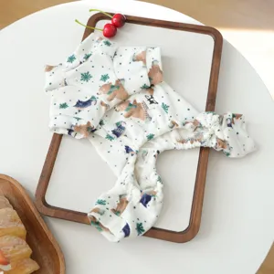 Pijmas de invierno adorables y cálidos para perros y gatos pequeños, ropa de punto suave.