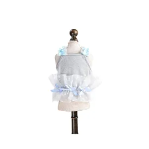 Bonito vestido para perro cachorro chaleco con tirantes y tutú de malla para mascotas.