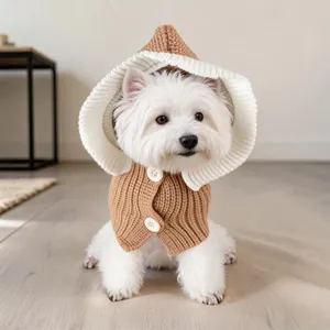 Cute pet knitted hat for small dogs and cats, autumn and winter warm pet apparel and accessories.