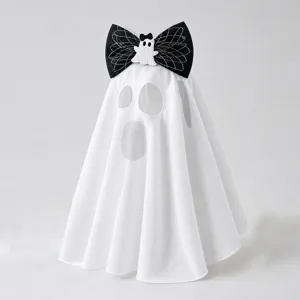 Costume Fantasma per Animale Domestico Cucciolo Festa di Halloween Mantello Bianco