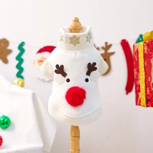 Weihnachten Haustier Hund Kleidung süß Rentier Kostüm weiß Welpe Winter Outfit