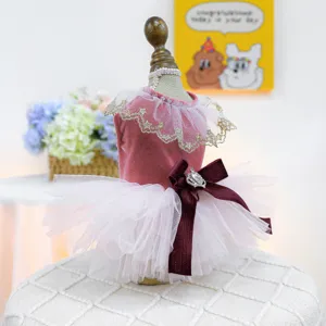 PETCIRCLE schattige hondenenjurk prinses gelaagde mesh tutu feestkleding voor huisdier