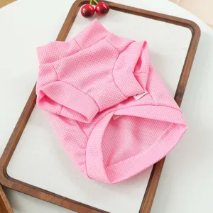 Rose gaufre animal de compagnie chien chat vêtements mignon hiver chaud chiot pull tenue