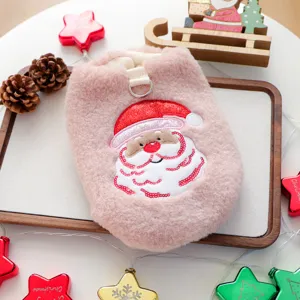Süße rosa Plüsch Haustier Weihnachtsmann Weste warmer Wintermantel für kleine Hunde Welpen.