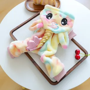 Cozy plush pet costume for small dogs, dreamy unicorn design for autumn and winter warmth.