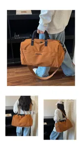 Detailed view of the large capacity travel duffel bag showing daily fitness and short trips.