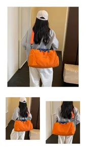 Large capacity travel duffel bag with shoulder strap, casual sports gym luggage bag for daily.