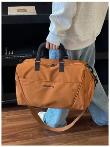Large capacity travel duffel bag with shoulder strap casual weekender gym bag for men and women