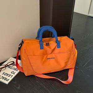 Large Capacity Travel Duffle Bag Waterproof Oxford Gym Bag With Wet Dry Separation And Shoe Compartment