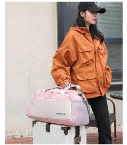 Large capacity travel duffel bag short trip luggage bag fitness sports waterproof bag