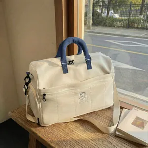 Casual large travel duffel bag with wet dry separation, lightweight fitness maternity storage bag.