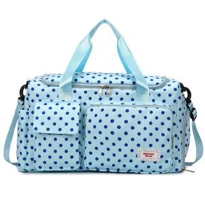 Large Capacity Travel Duffel Bag Waterproof Polka Dot Fitness Gym Bag With Wet And Dry Separation For Women And Men