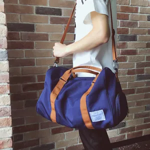 Borsa da viaggio da uomo grande capacità sport fitness borsa a tracolla in tela quotidiana