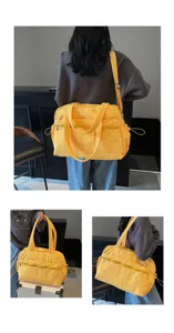 Gelbe Reisetasche große Kapazität Sporttasche wasserdichte Wochenendtasche für Damen