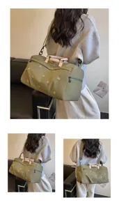 Large capacity travel duffel bag with dry-wet separation, lightweight gym and sports bag.