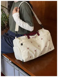 Large capacity travel duffel bag with wet and dry separation, casual shoulder handbag for sports.