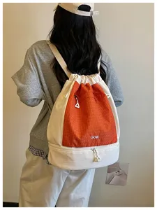 Sac à dos de natation portable avec séparation sec-humide, grand sac de sport et de plage.