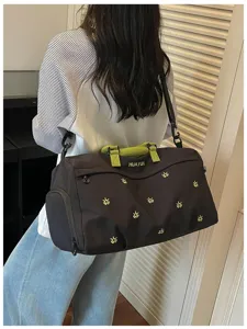 Large capacity travel duffel bag dry wet separation gym sports bag for women travel.