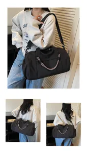 Gran bolsito de viaje para mujer, bolsa deportiva impermeable con separacion humeda y seca.