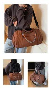 Gran bolsa de viaje deportiva con separación húmedo seco, elegante bolso de fitness para mujer.