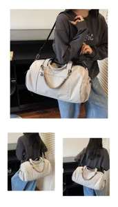 Bolso de viaje deportivo grande con separacion humedo seco para mujer fitness.