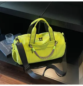 Bolsa de viaje deportiva grande con correa para el hombro, elegante bolsa de fitness.