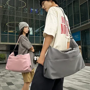 Waterproof large capacity travel fitness gym bag for women and men, wet dry separation luggage.