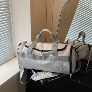 Grosse Fitness Sporttasche Oxford-Gewebe Wasserdicht Sport Training Duffel Bag Nass-Trocken-Trennung Reisegepäck