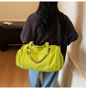 Bolsa de deporte grande para mujer, bolso de viaje con separación húmeda y seca para fitness.