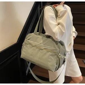 Große Reistasche mit wasserdichtem Design, Sporttasche für Fitness, Damen Umhängetasche.