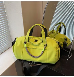 Gran bolsa de viaje para mujer, bolsa deportiva de fitness con separación húmeda y seca.