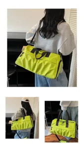 Grand sac de voyage sport fitness pour femme séparation sec humide bandoulière pratique