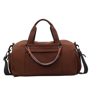 Bolso de viaje deportivo grande para mujer, bolsa de gimnasio impermeable con separación.