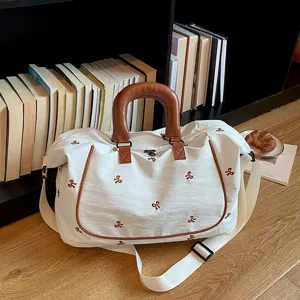 Large Capacity Travel Bag Waterproof Oxford Cloth Weekender Bag Dry Wet Separation Gym Luggage Bag With Embroidery