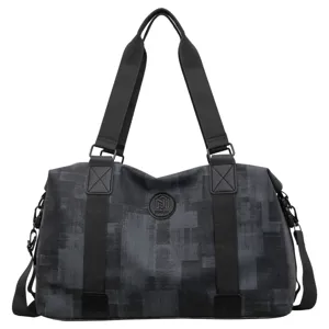 Large capacity travel duffel bag fitness gym bag multifunctional sports bag with dark pattern