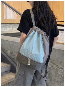 Sac à dos étanche à cordon avec compartiment étanche pour natation fitness sport.