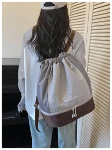 Grand sac a dos impermeable avec cordon pour fitness natation sport voyage unisexe