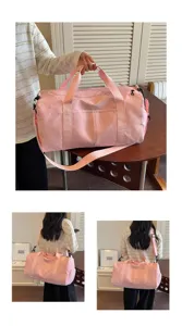 Rosa Sternmuster Reise Duffelbag, grosse Kapazitat Fitness Sport Handtasche Damen
