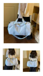 Grosse Reise-Sporttasche mit Sternenmuster, stylische Fitness-Tasche fuer Damen und Kurztrips.