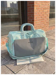 Large capacity travel duffel bag, casual waterproof gym bag with shoulder strap.