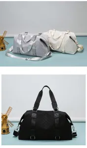 Large capacity waterproof fitness duffel bag for women travel yoga sport gym bag