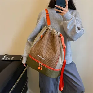 Sac à Dos de Sport Imperméable Séparation Humide et Sec Gym Natation Grande Capacité Sac à Dos à Cordon pour Hommes Femmes