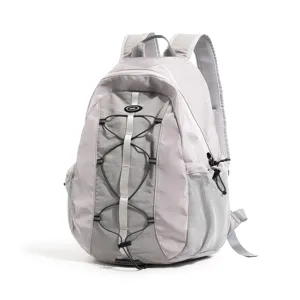 Outdoor sports backpack with large capacity, bungee cords and mesh pockets for hiking daily.