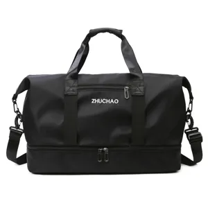 Large capacity travel duffel bag lightweight sports gym bag with shoe compartment.